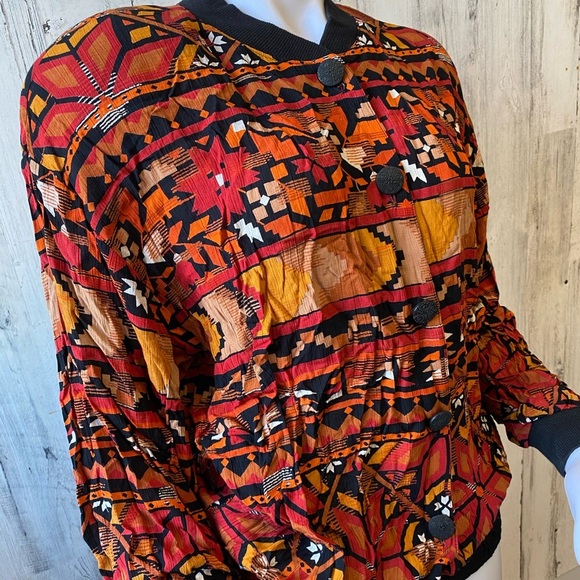 Vintage Print Bomber Jacket - Picture 4 of 6